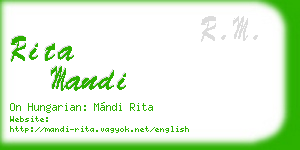 rita mandi business card
